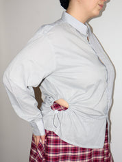 Nena Hansen - Light Grey Stripe Bungee Shirt (1X/2X)