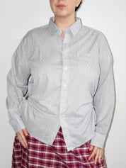 Nena Hansen - Light Grey Stripe Bungee Shirt (1X/2X)