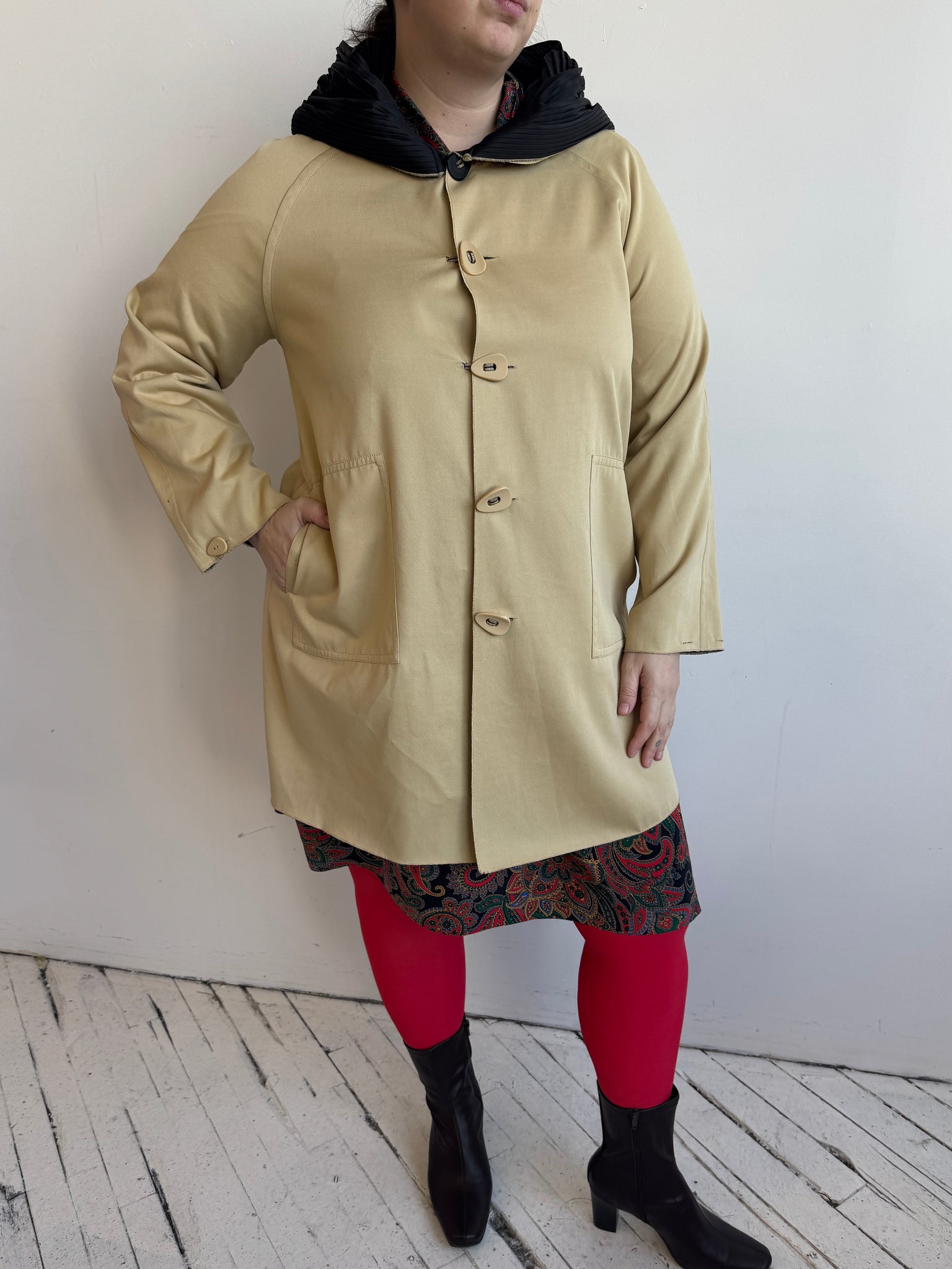 Vintage - Reversible Tan/Black Jacket (XL/1X)