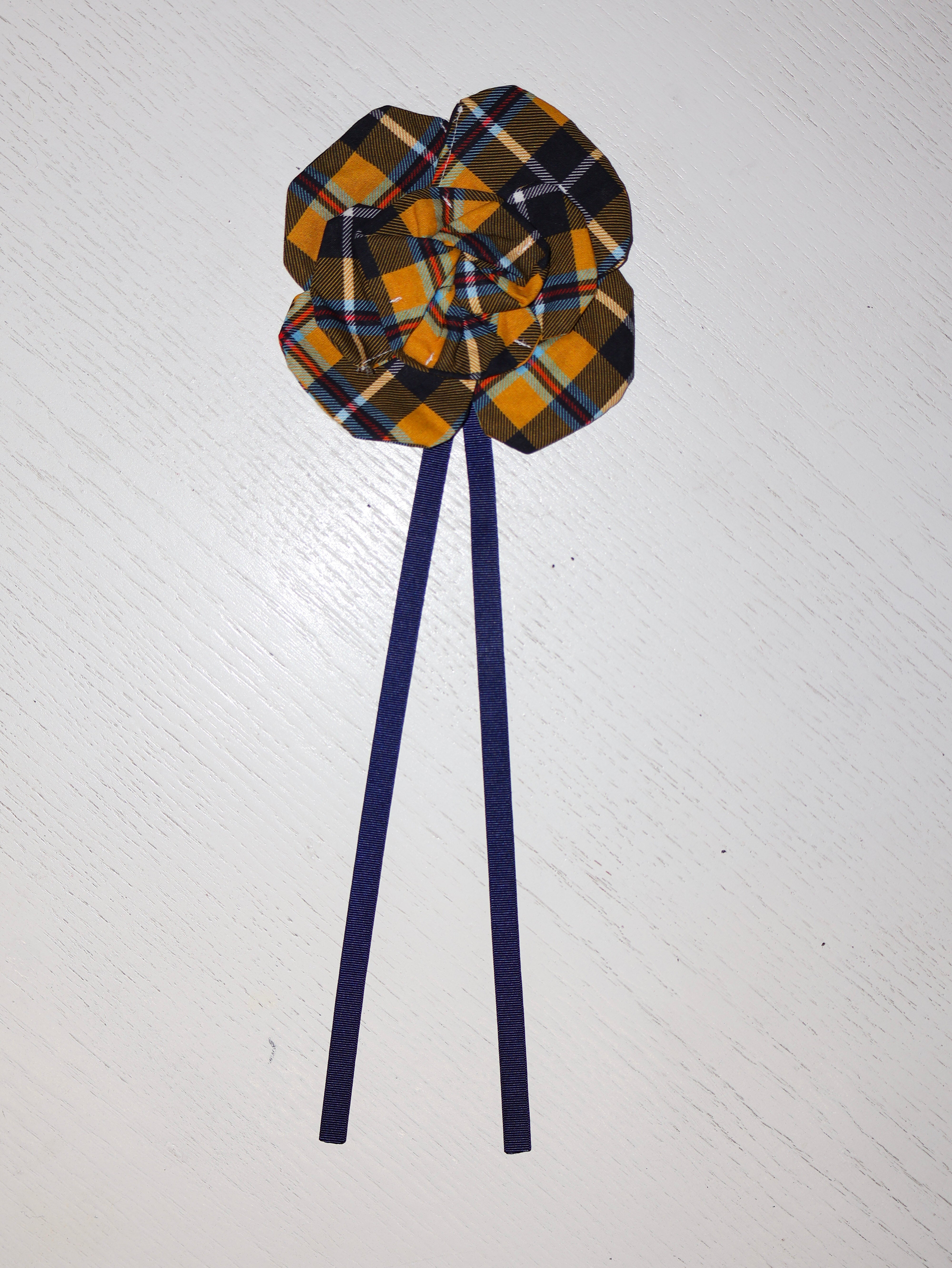 Grandpa's Shirts - Yellow Plaid Brooch
