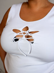 ABL ESTUDIO - Cropped Star Tank Top (1X-4X)