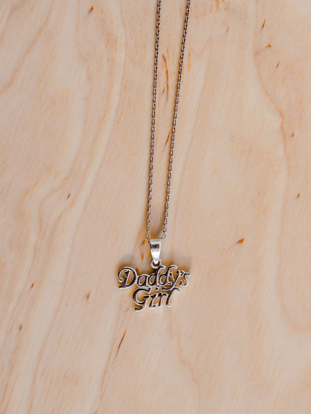 Vintage - Silver "Daddy's Girl" Necklace (16-18”)