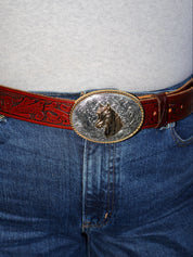 Lazy Sundays Home - Horse Girl Leather Belt (43-49”)