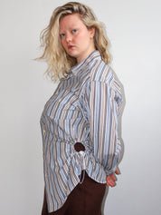 Nena Hansen - Blue + Brown Bungee Shirt (XL/1X)