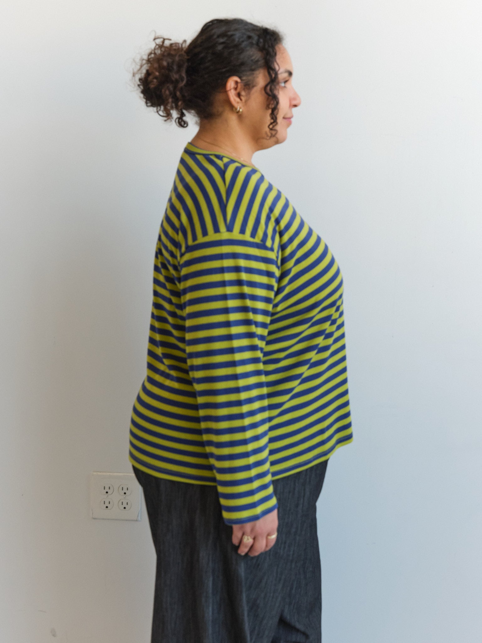 NLT - Culver Striped Rib Knit Long Sleeve Tee (1X-3X)