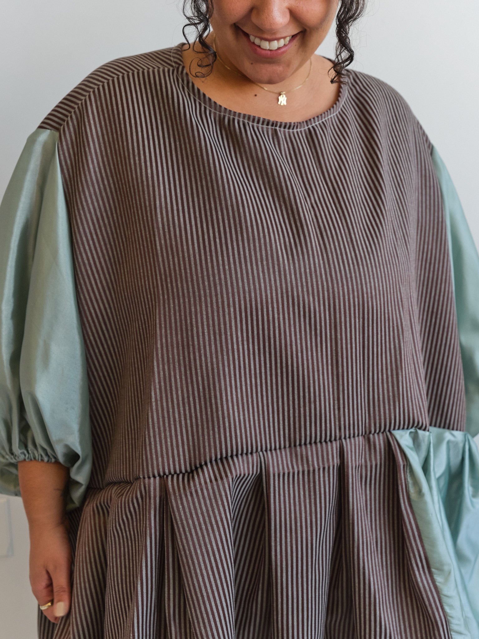 makmak - Brown and Mint Top (S-5X)