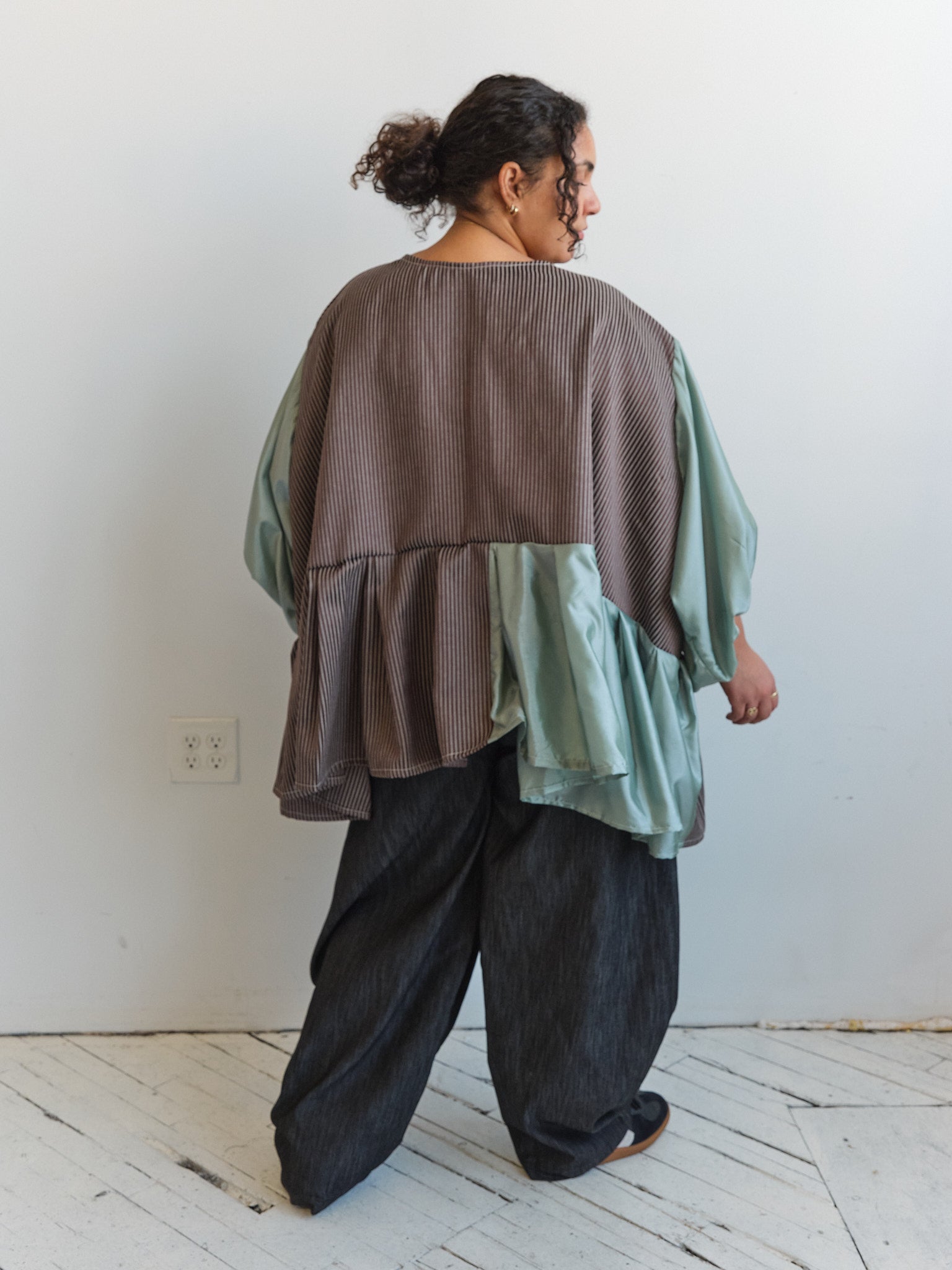 makmak - Brown and Mint Top (S-5X)