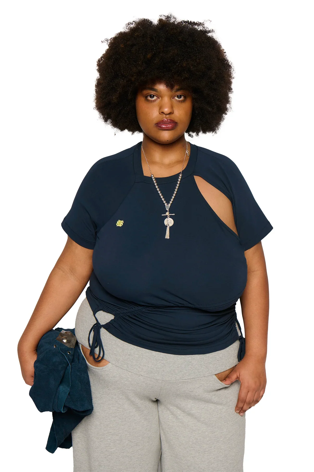Karla Laidlaw - Ruched Short Sleeve - Black (XL-3X)