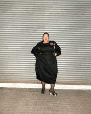 NBNW x BRZ - BLOCKO LINE CUT OUT DRESS (BLACK)