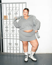 Noble - Heather Gray Waffle Skort (1X-3X)