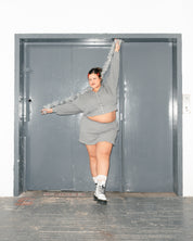 Noble - Heather Gray Waffle Skort (1X-3X)