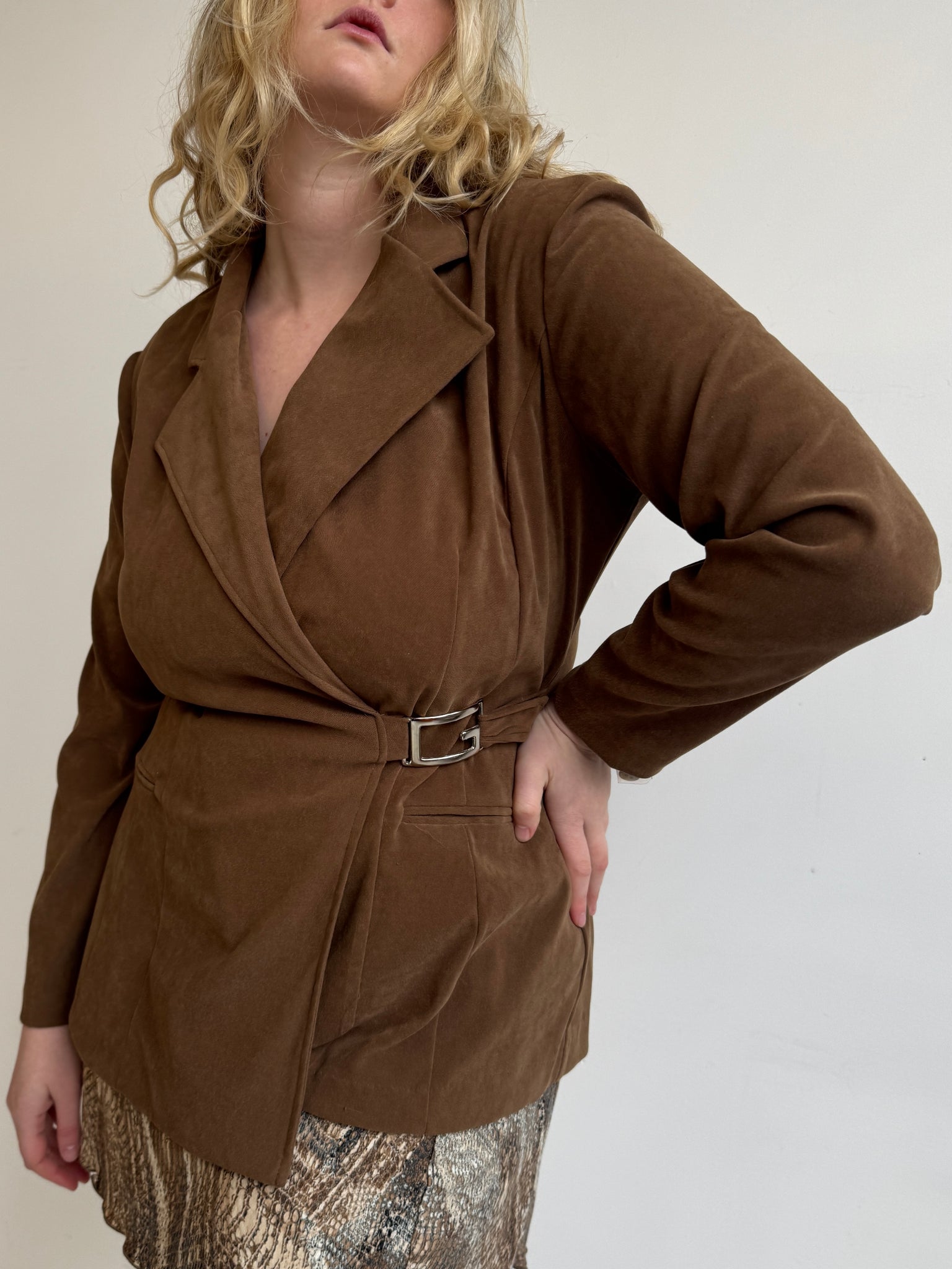 Vintage - Brown Wrap Blazer (XL/1X)