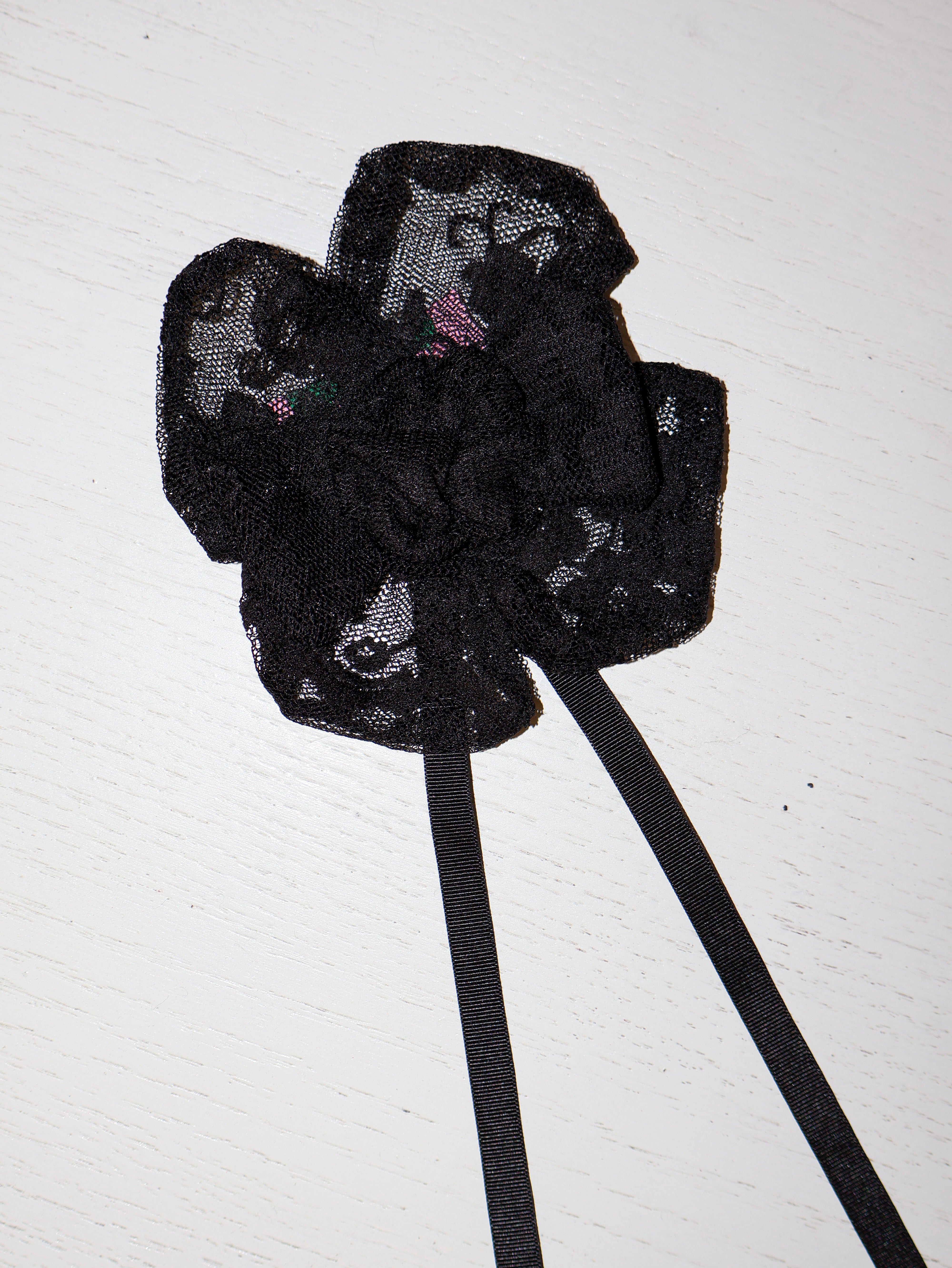 Grandpa's Shirts - Sheer Black Lace Brooch
