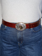 Lazy Sundays Home - Horse Girl Leather Belt (43-49”)