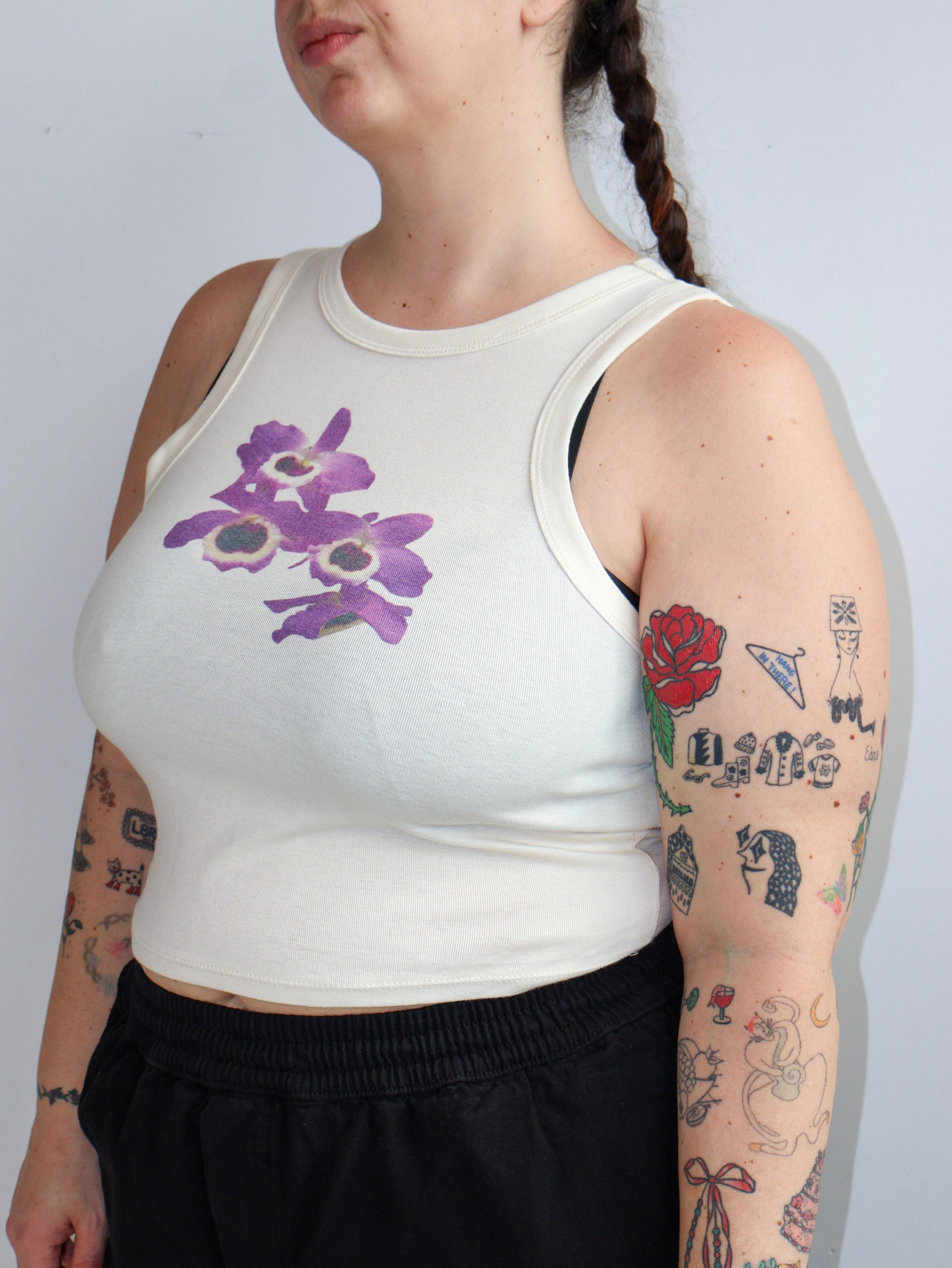 Laila Textiles - Purple Orchid Tank (L-2X)