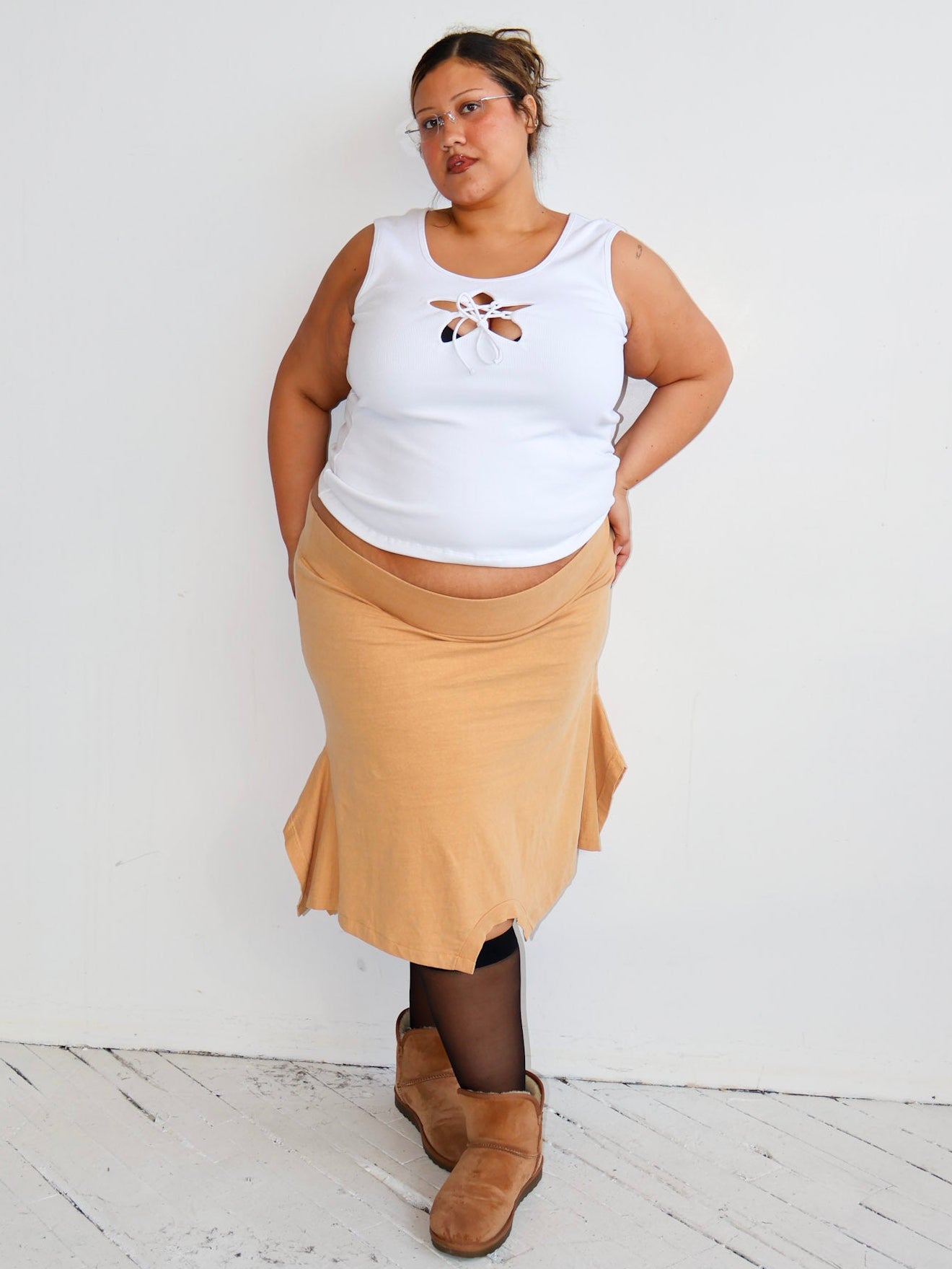 Gina Corrieri - Gold Midi Skirt (XXL)