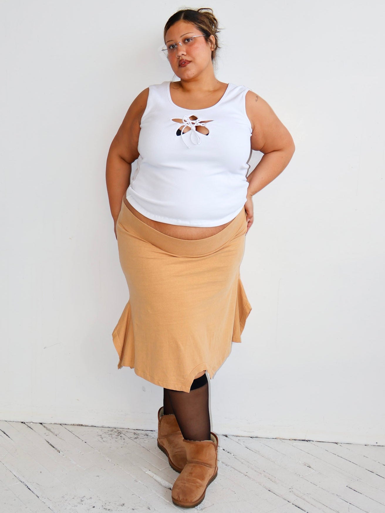 ABL ESTUDIO - Cropped Star Tank Top (1X-4X)