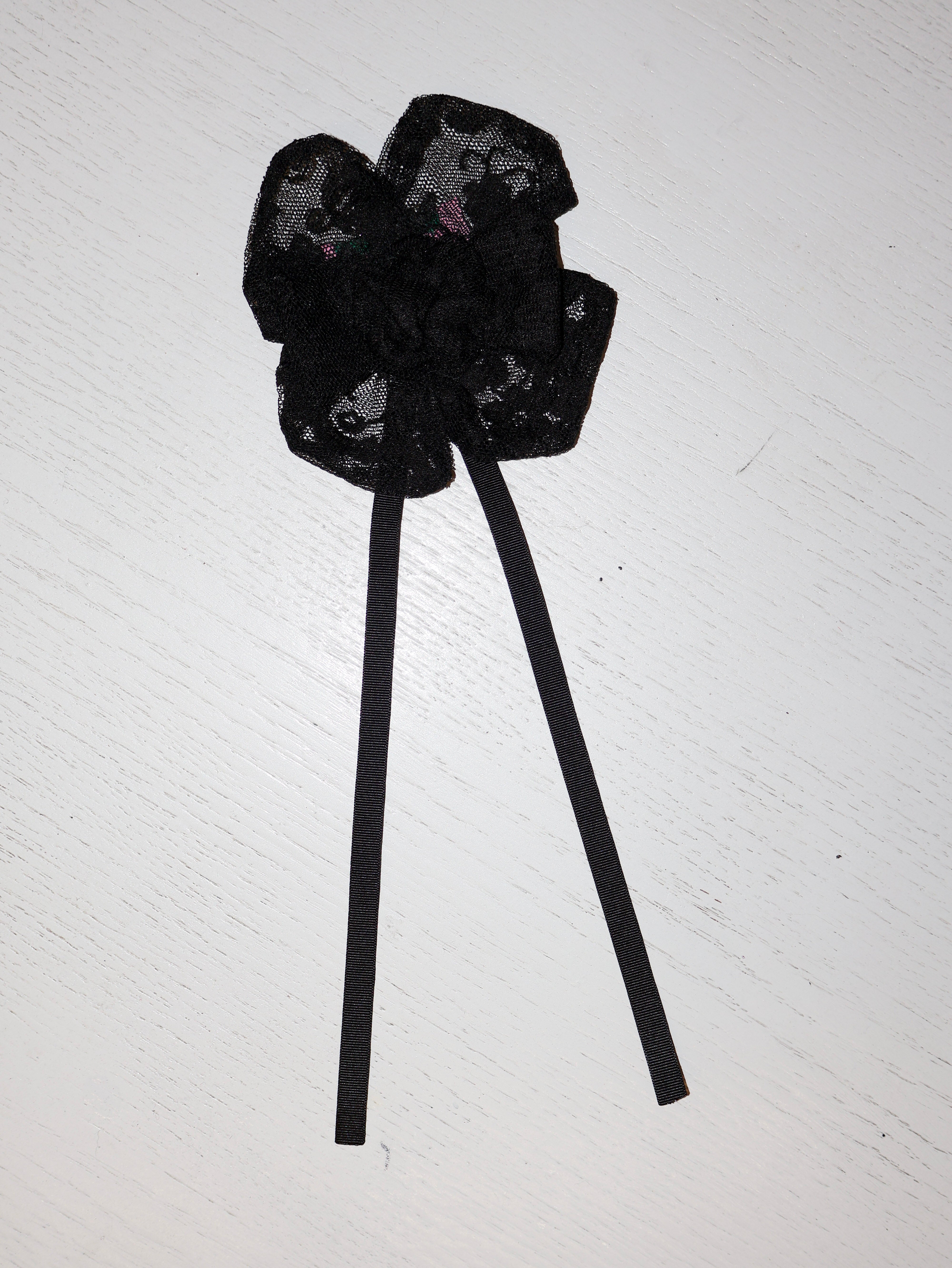 Grandpa's Shirts - Sheer Black Lace Brooch