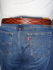 Lazy Sundays Home - Horseshoe Leather Belt (43-49”)