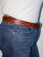 Lazy Sundays Home - Horseshoe Leather Belt (43-49”)