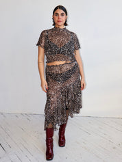 Ester Manas - Asymmetrical Skirt - Feline Mesh (XL-4X)