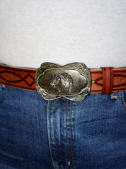Lazy Sundays Home - Horseshoe Leather Belt (43-49”)