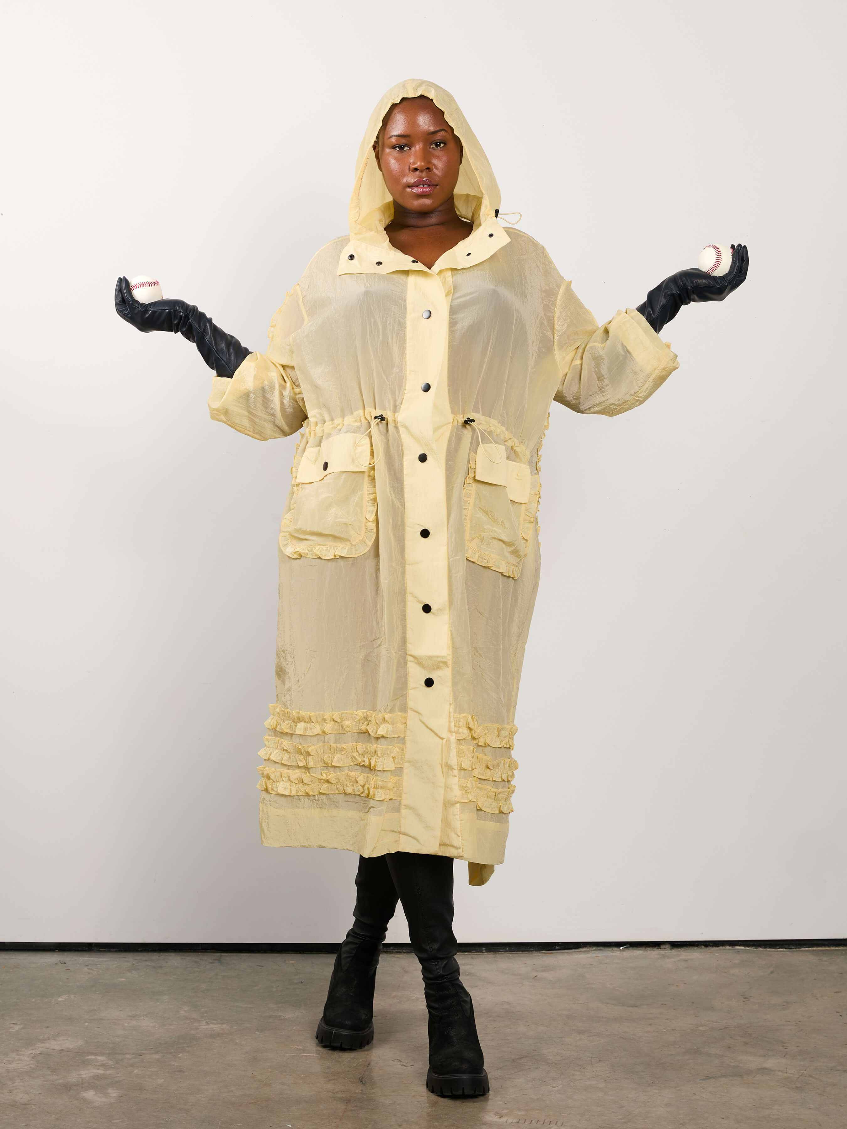 KKCo x BRZ - Spiral Windbreaker in Butter