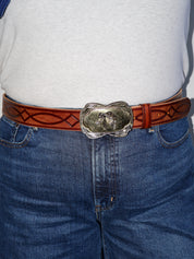 Lazy Sundays Home - Horseshoe Leather Belt (43-49”)