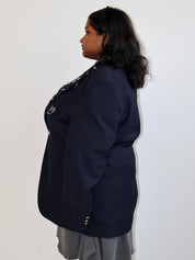 Shop Journal x BRZ - Navy Embellished Blazer (2X)