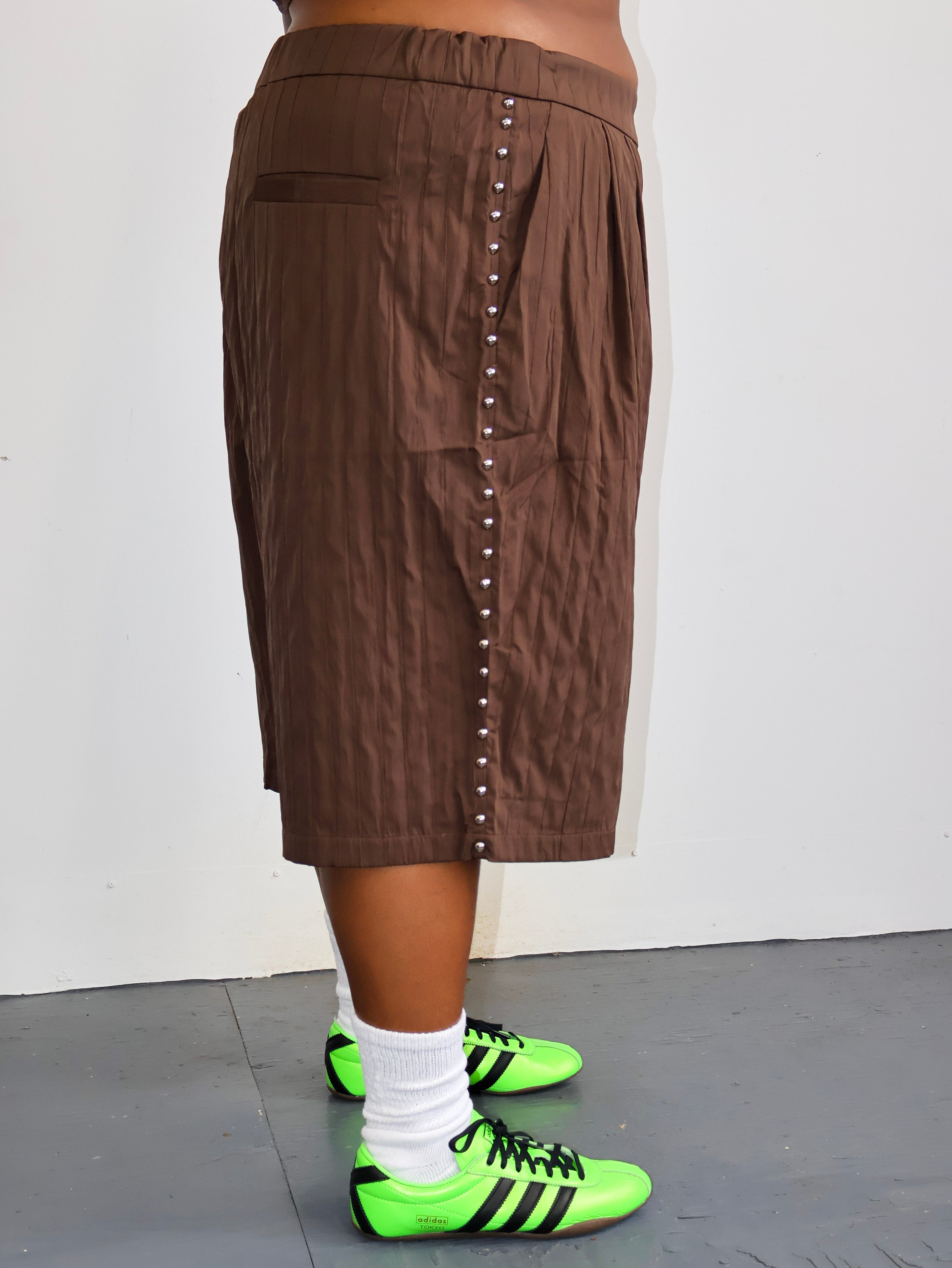KkCo x BRZ - Rivet Trouser Shorts (1X-4X)
