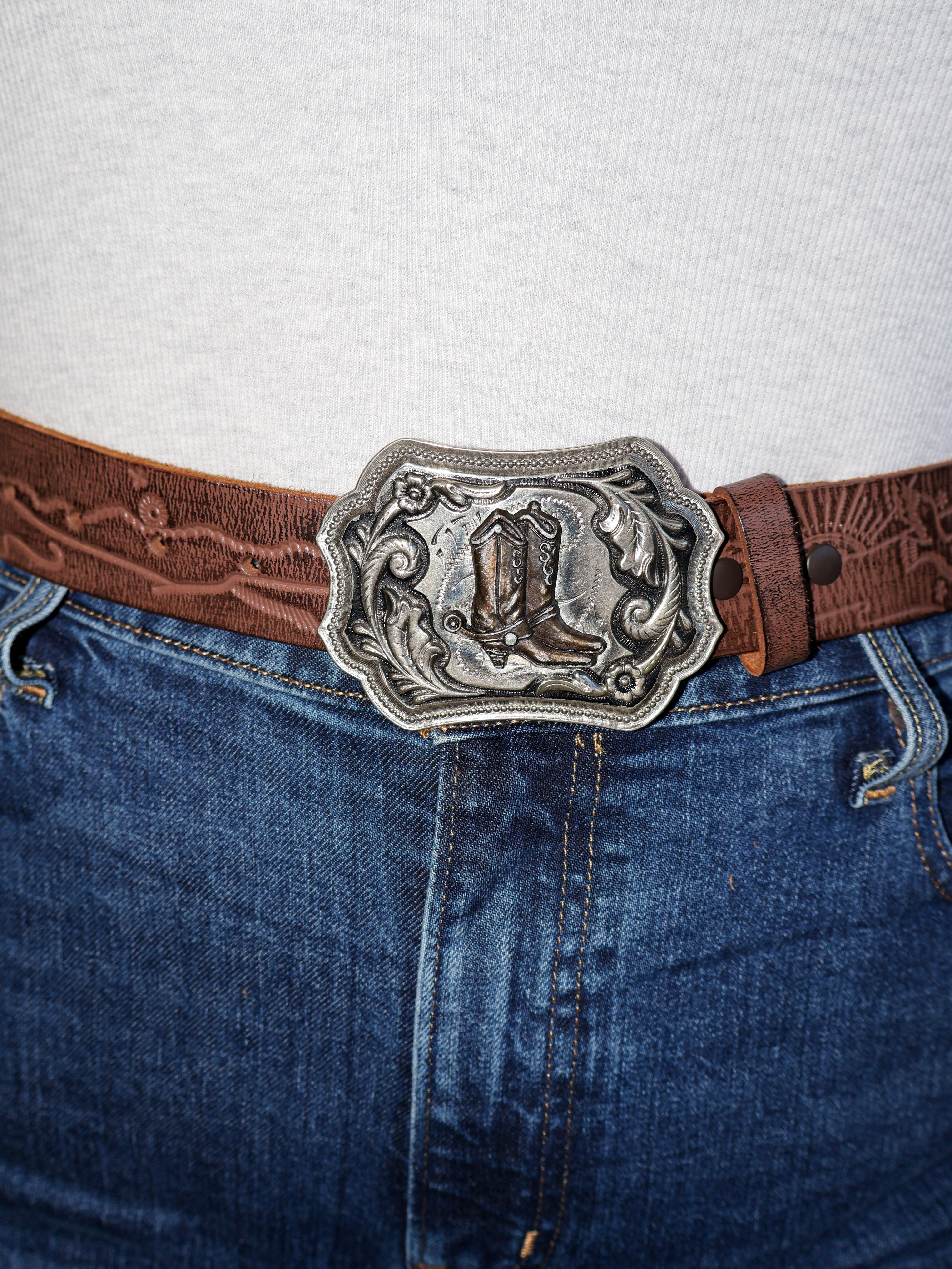 Lazy Sundays Home - Cowgirl Boots Leather Belt (38-42”)