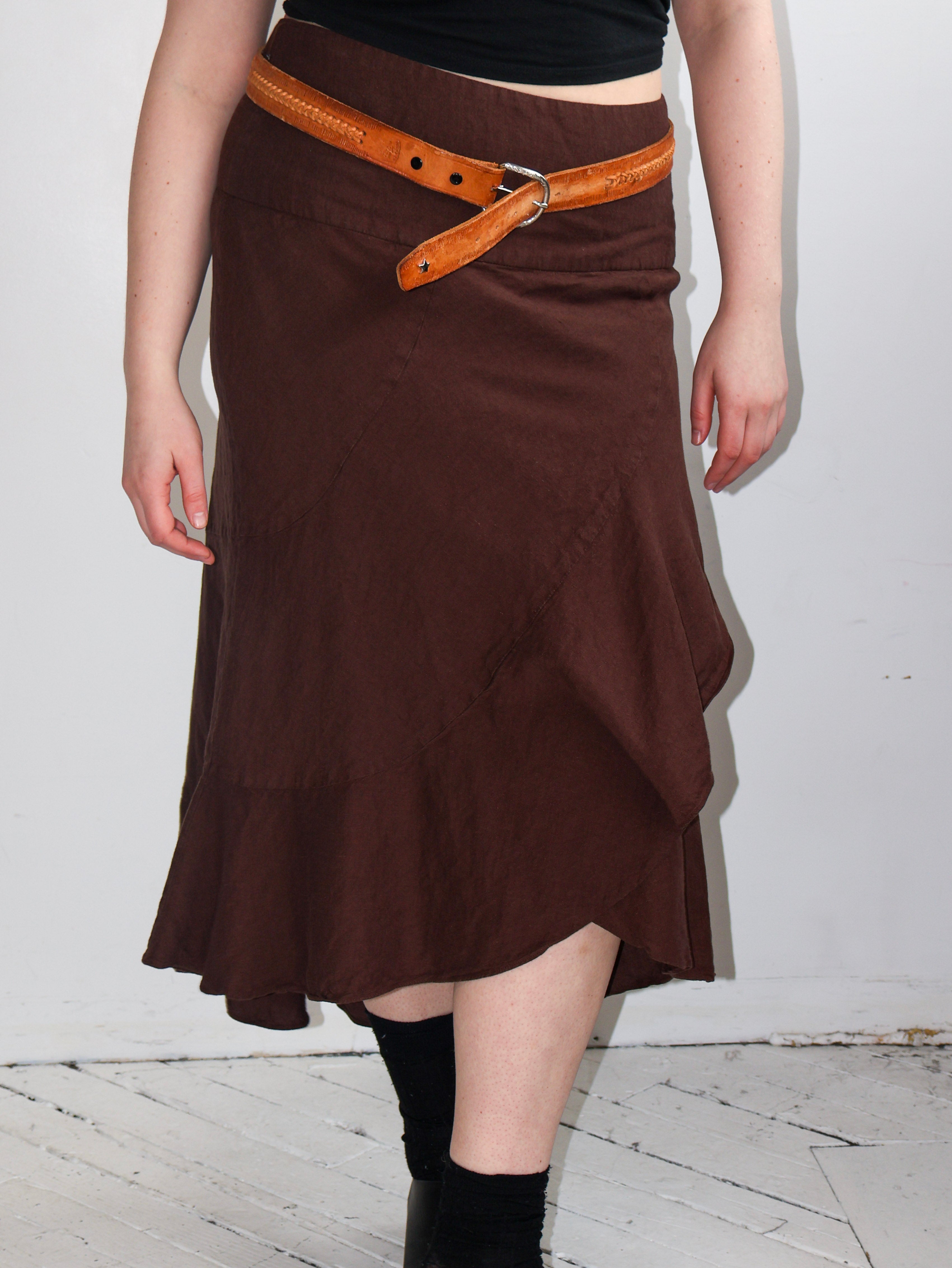 Lazy Sundays Home - Reworked Concho + Stars Tan Belt (40")
