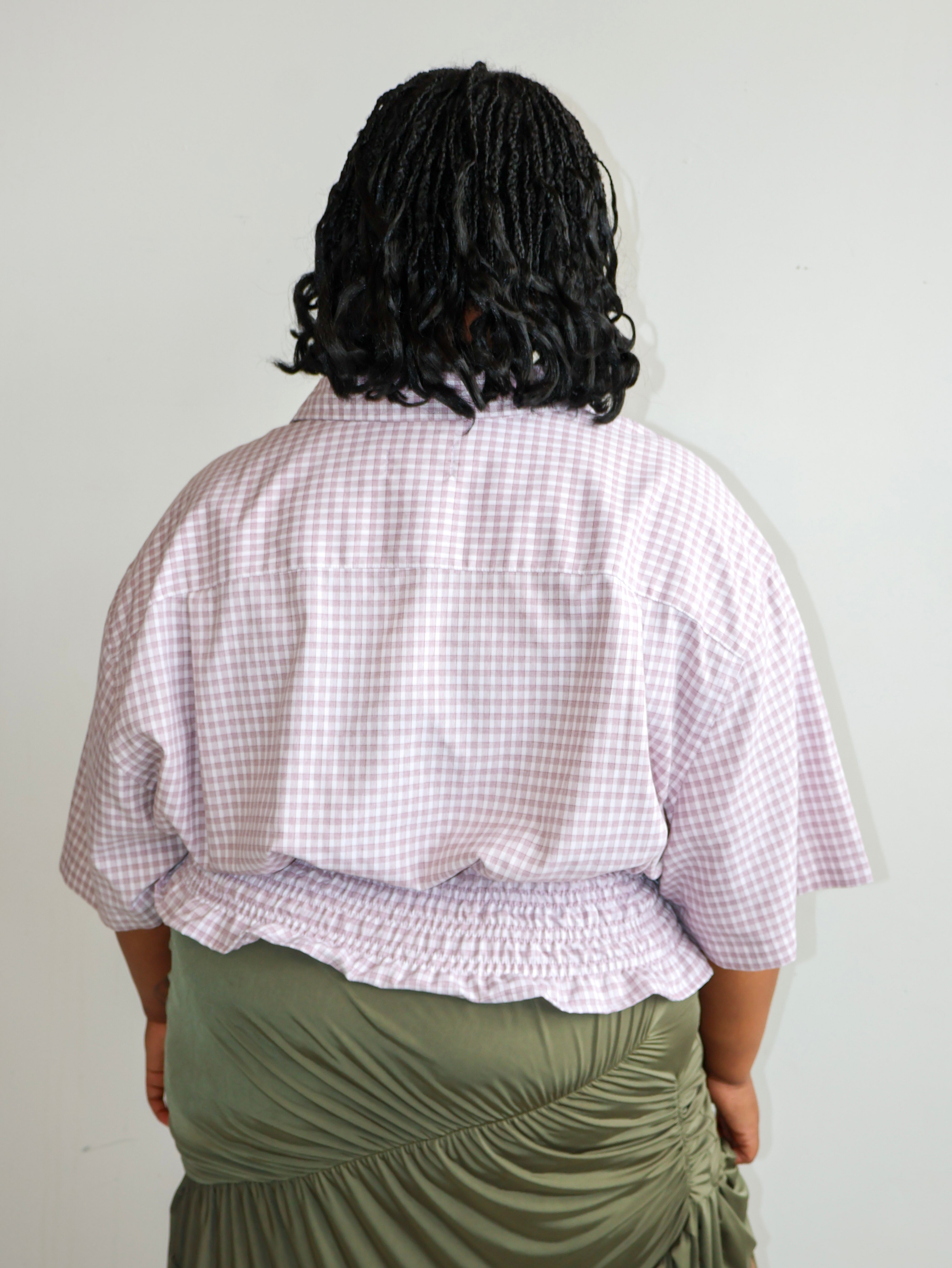 LAHMICHELLA x BRZ - Marielle Short Sleeve Top in Plaid (3X/4X)