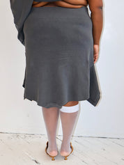 Gina Corrieri x BRZ - Gray Midi T-Skirt (XL/1X + 2X/3X)