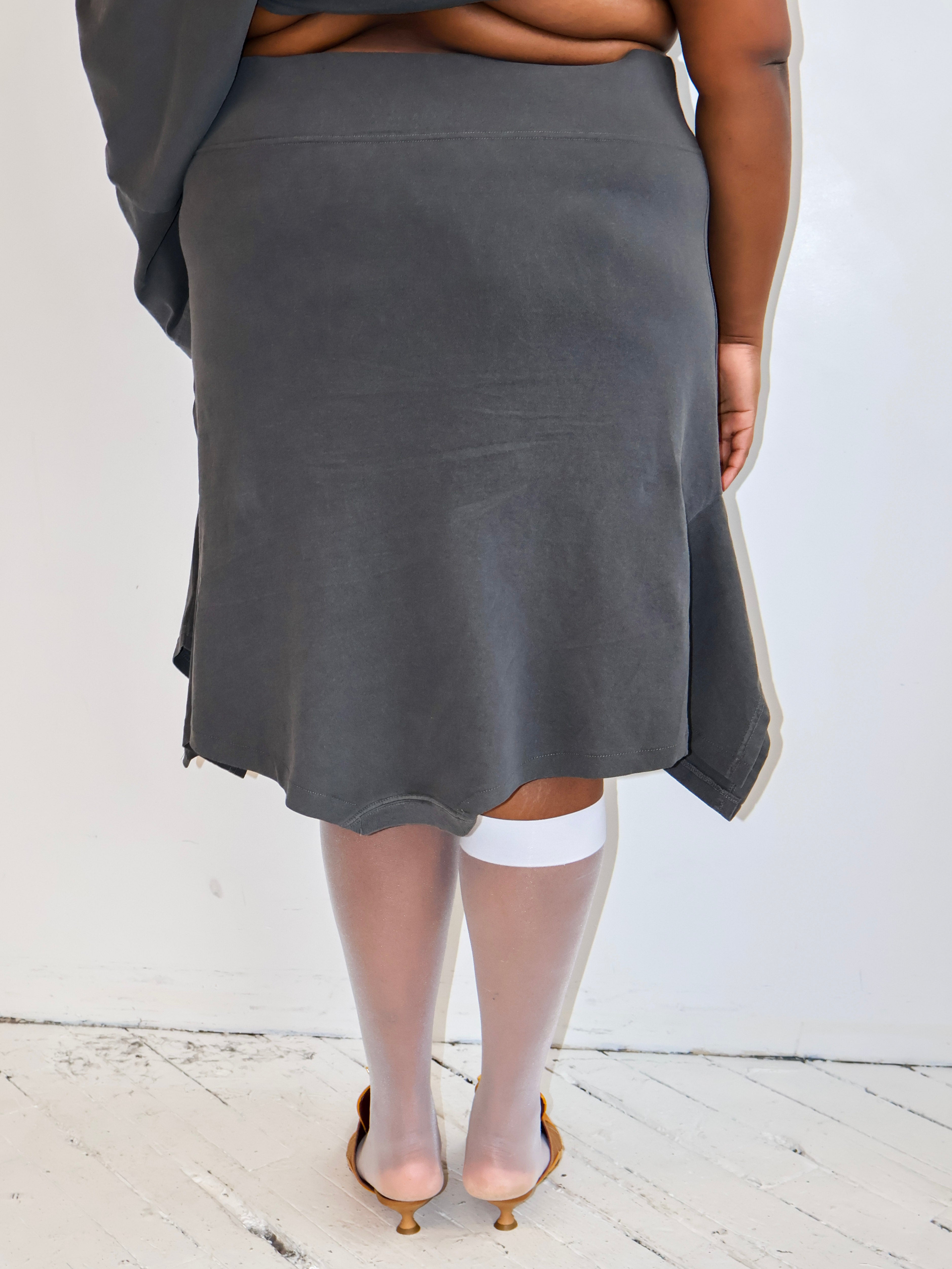 Gina Corrieri x BRZ - Gray Midi T-Skirt (XL/1X + 2X/3X)