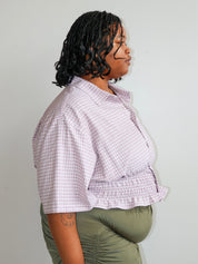 LAHMICHELLA x BRZ - Marielle Short Sleeve Top in Plaid (3X/4X)