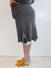 Gina Corrieri x BRZ - Gray Midi T-Skirt (XL/1X + 2X/3X)