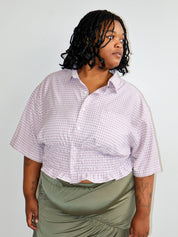 LAHMICHELLA x BRZ - Marielle Short Sleeve Top in Plaid (3X/4X)
