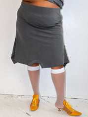 Gina Corrieri x BRZ - Gray Midi T-Skirt (XL/1X + 2X/3X)