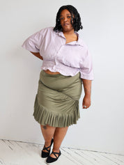 LAHMICHELLA x BRZ - Marielle Short Sleeve Top in Plaid (3X/4X)