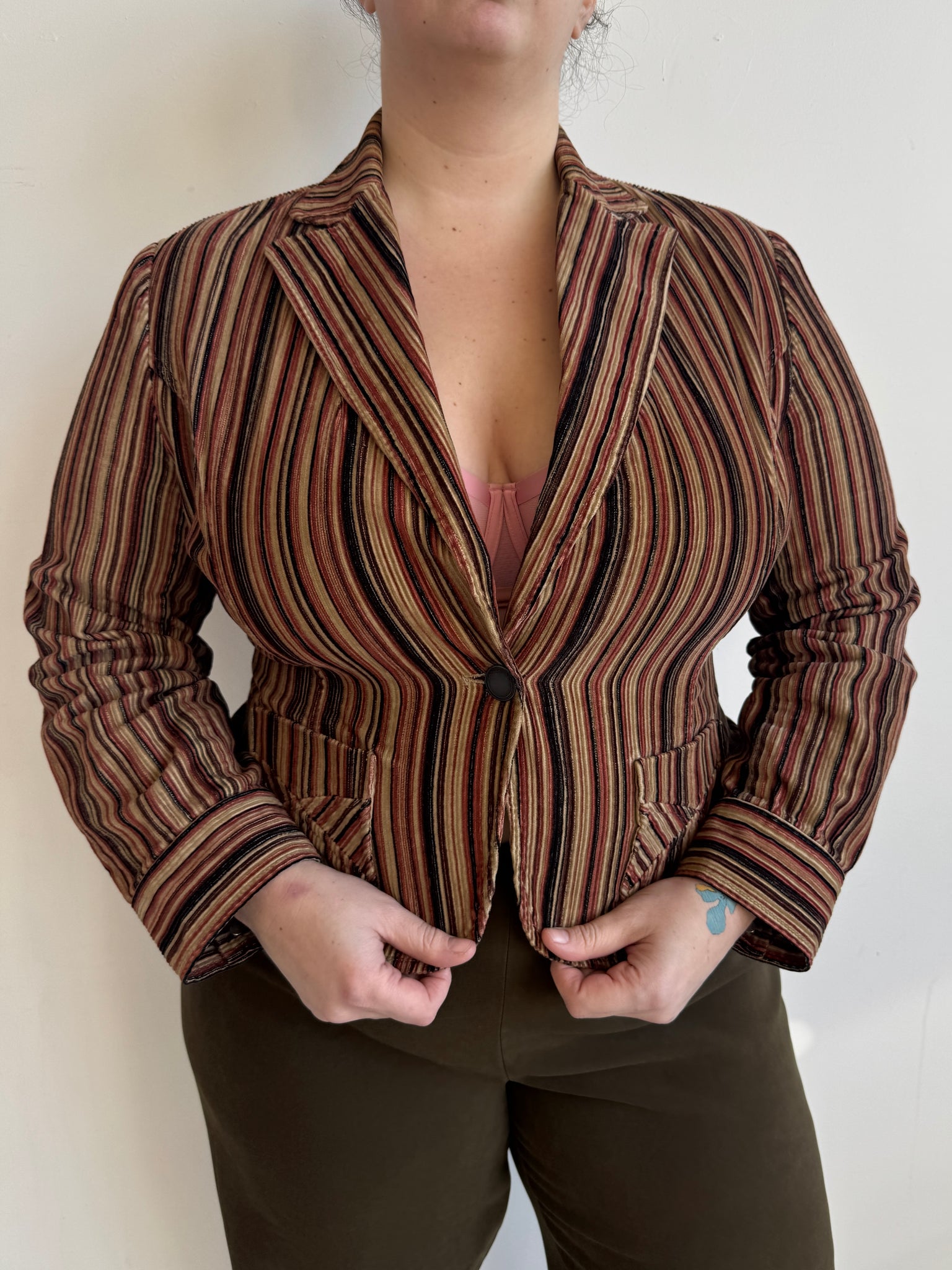 Vintage - Stripe Corduroy Blazer (XL/1X)