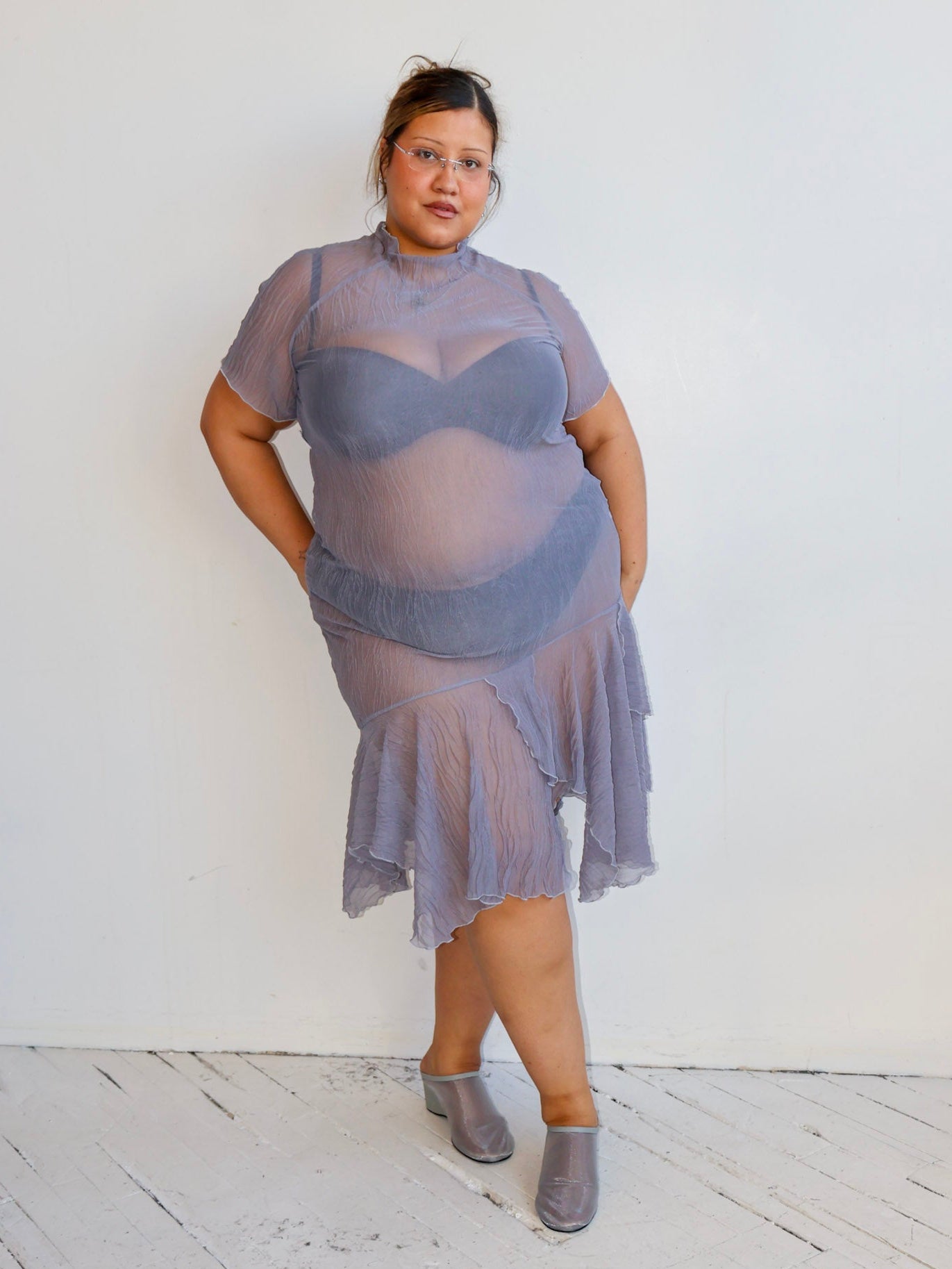 Ester Manas - Easy Dress - Grey Mesh (XL-4X)