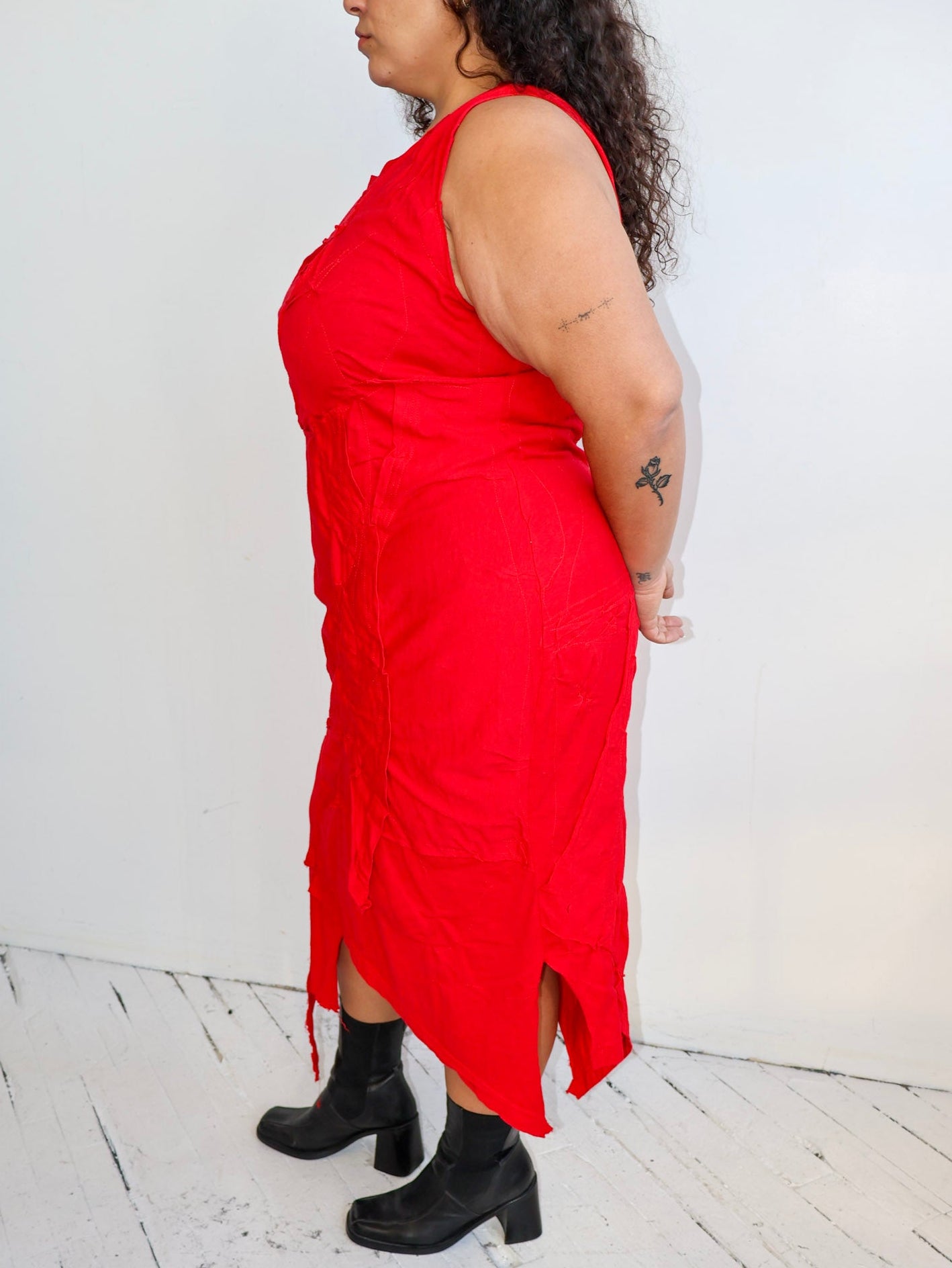 Alayna Roe - Red Scrap Dress (1X-3X)