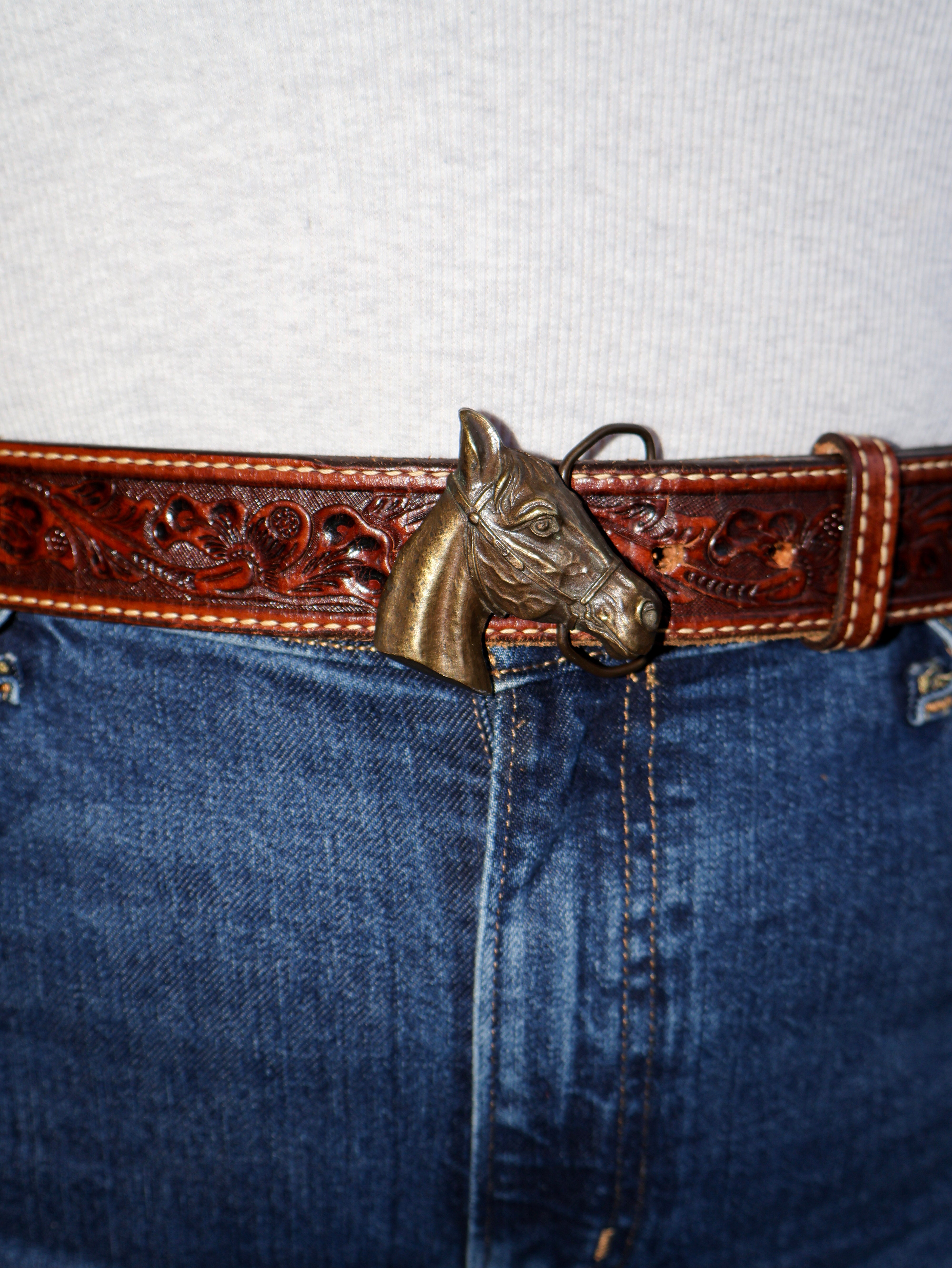 Lazy Sundays Home - Horse Leather Belt (44-48”)