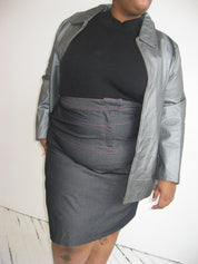 Vintage - Denim Skirt Pink Stitching (2X)