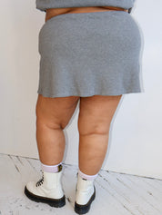 Noble - Heather Gray Waffle Skort (1X-3X)