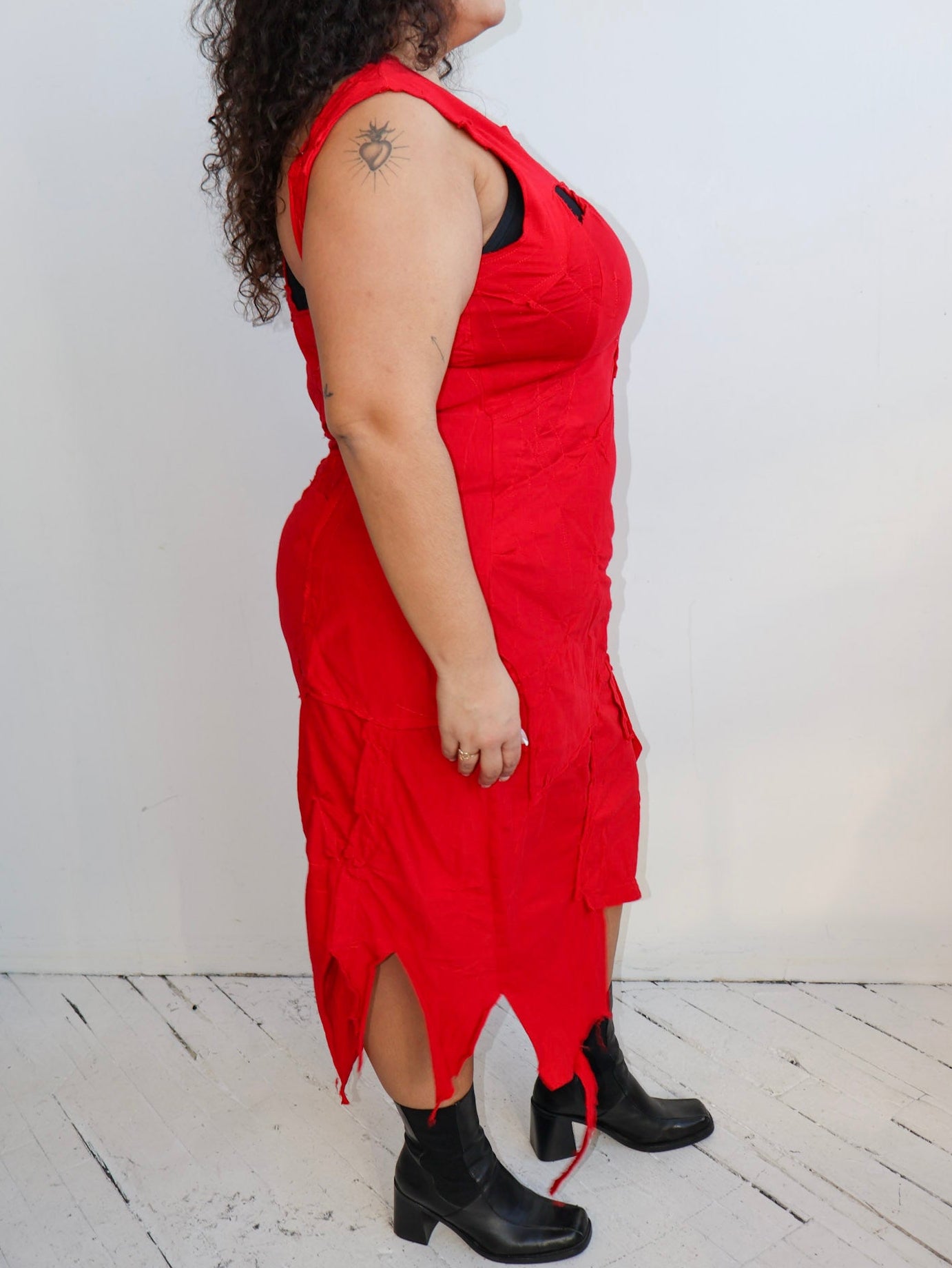 Alayna Roe - Red Scrap Dress (1X-3X)