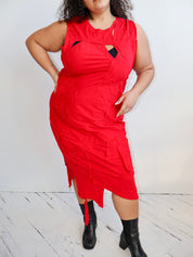 Alayna Roe - Red Scrap Dress (1X-3X)