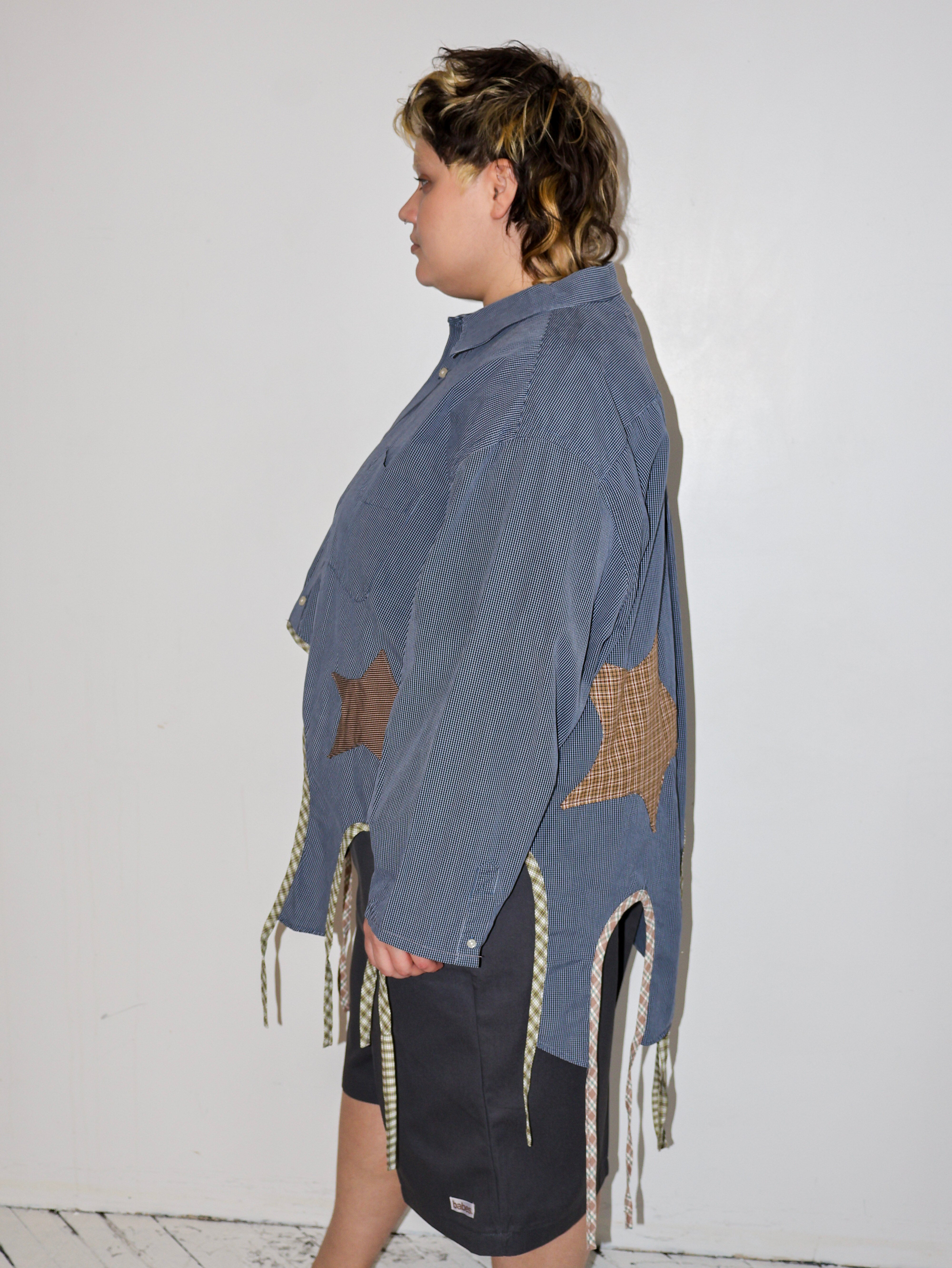 Tiberi x BRZ - Blue + Brown Star Top (3X/4X)