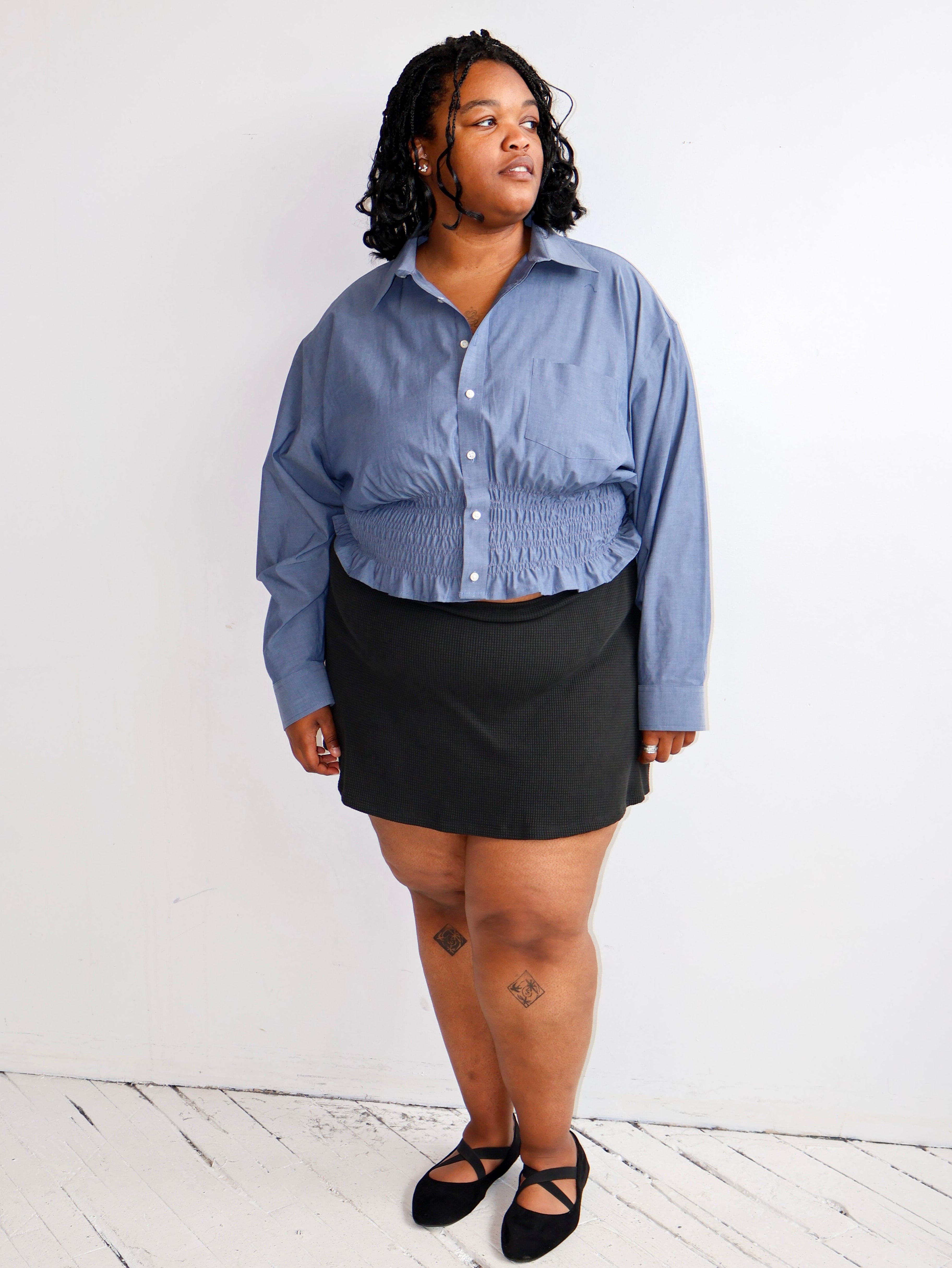 LAHMICHELLA x BRZ - Marielle Top in Slate (2X/3X)
